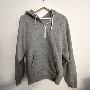 Solweige Grey Half Zip Hoodie in S Unisex